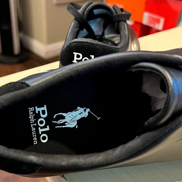 Polo Ralph Lauren Longwood Logo Leather Sneaker Men's Shoes - Picture 5 of 9